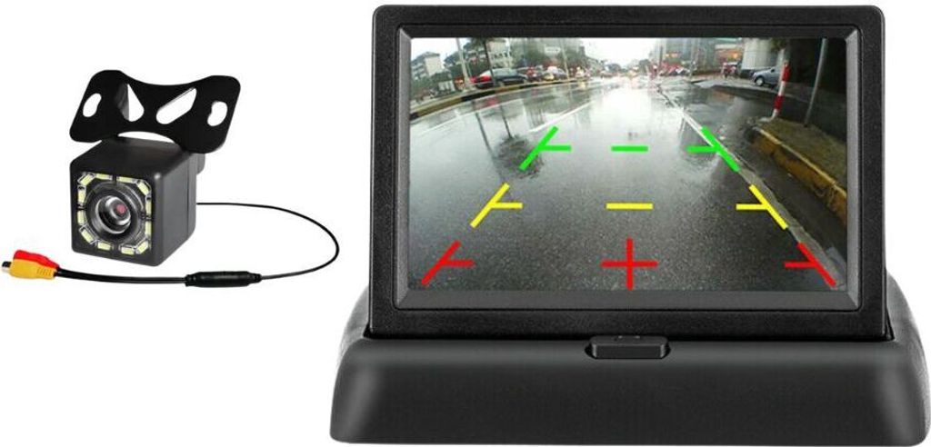 Rückfahrkamera mit 5" LCD Monitor Einparkhilfe Nachtsicht Produktbild 