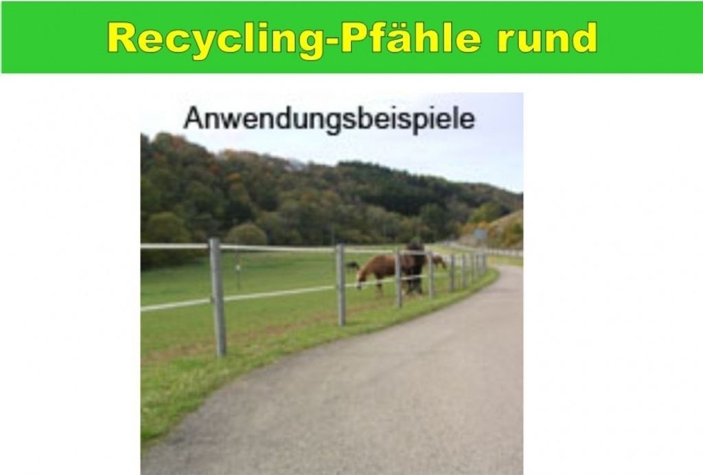Recycling Weidezaun Pfahl rund mit Spitze 70 x 2000 mm Produktbild 