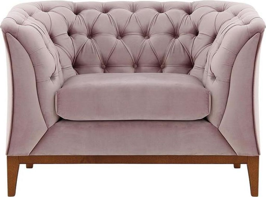 Sessel Chesterfield Modern Wood aus medizinischem Schaumstoff-Velluto 14-aveo