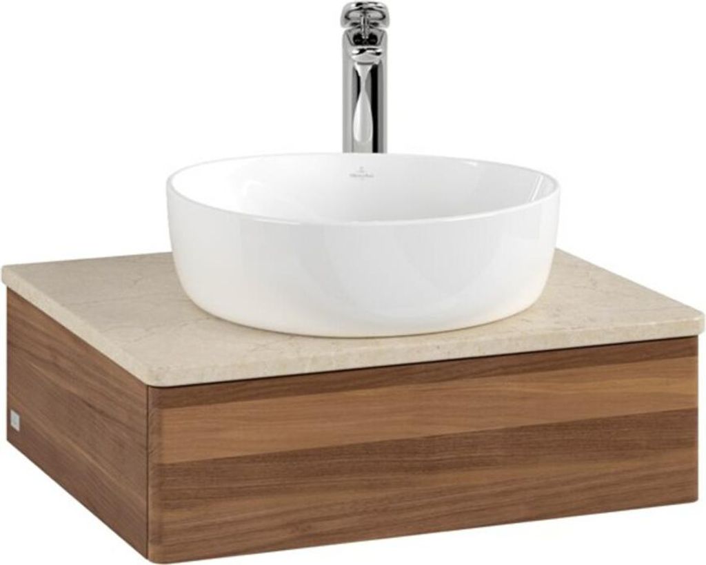 V&B Waschtischunterschrank ohne Frontstruktur Antao 60x19x50cm, HL, WBP-farbe botti., w. wal