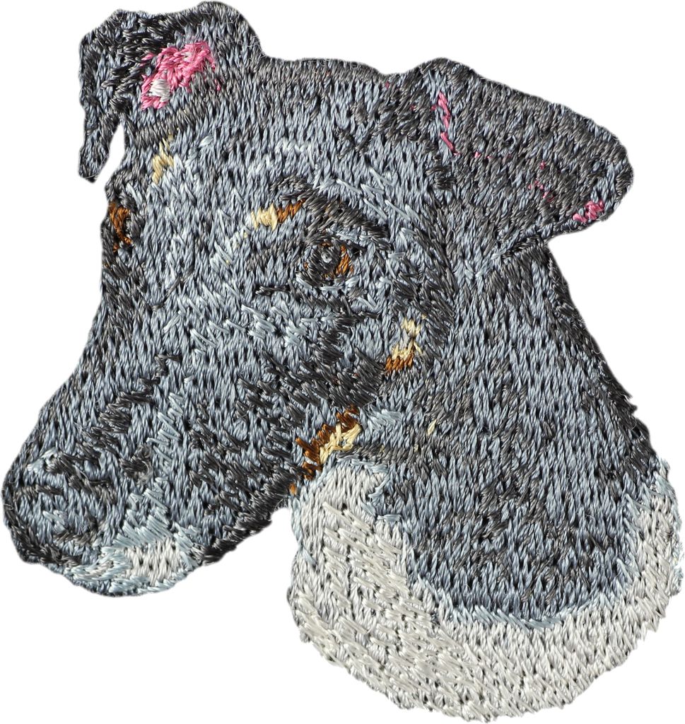 Fox Terrier Glatthaar, Foxterrier - Hund geformtes Aufnäher, besticktes Patch, einzigartiges Nachbildung für den Rucksack der Marke Art-Dog