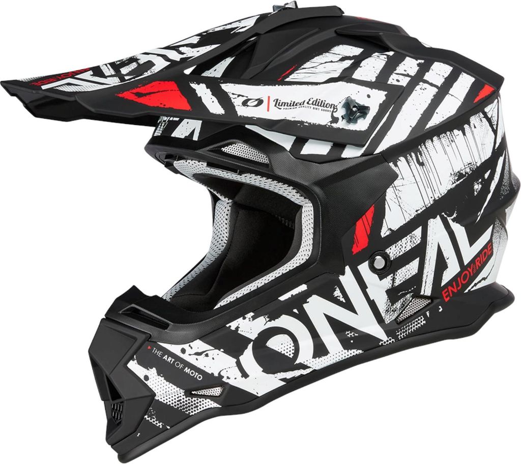 Oneal 2Series Glitch Motocross Helm, schwarz/weiß, S  Produktbild 