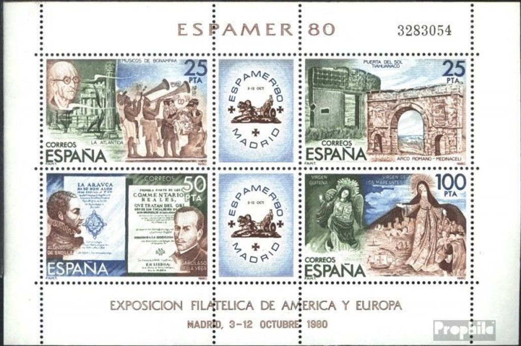 Briefmarken Spanien 1980 Mi Block21 (kompl.Ausg.) gestempelt ESPAMER