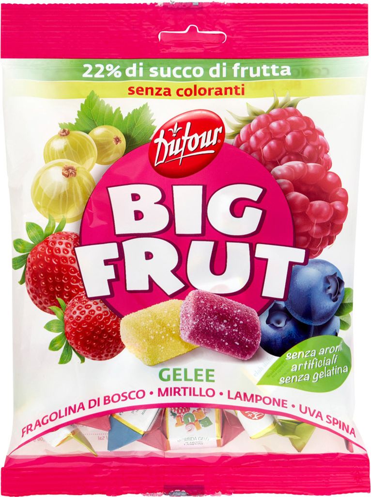 Caramelle Big Fruit Galerettes ohne Gelatine150g - Dufour Produktbild 