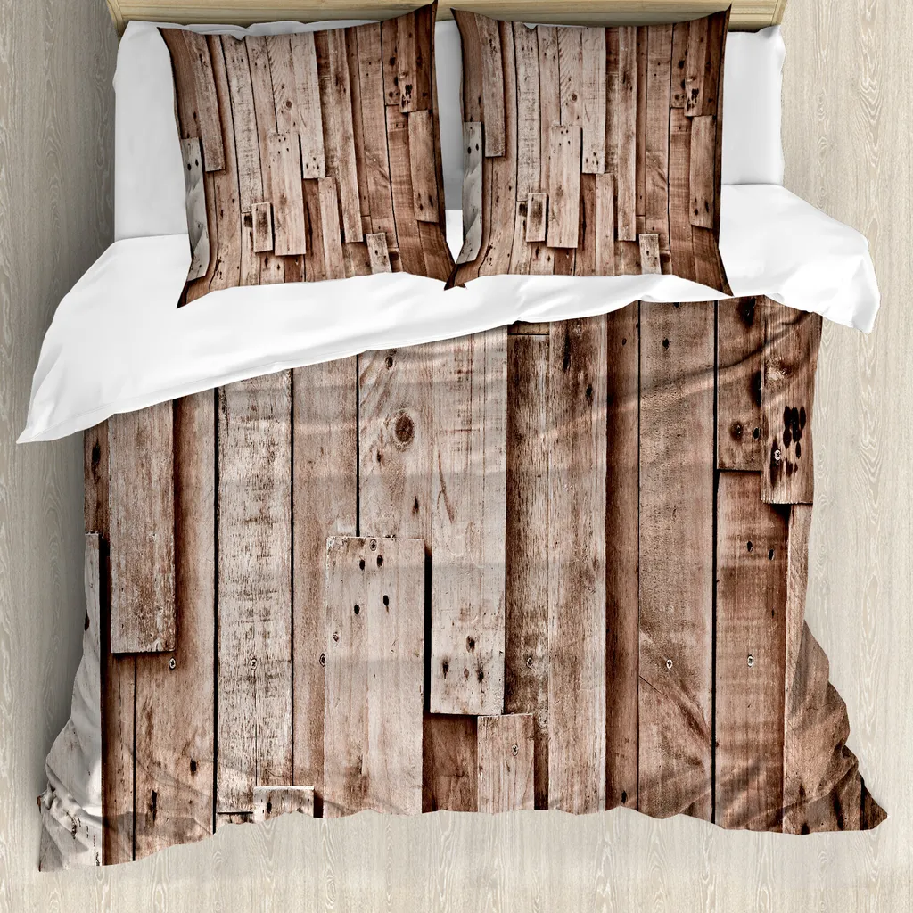 Copripiumino Legno Vintage ABAKUHAUS 200x200 - Prezzo Shock