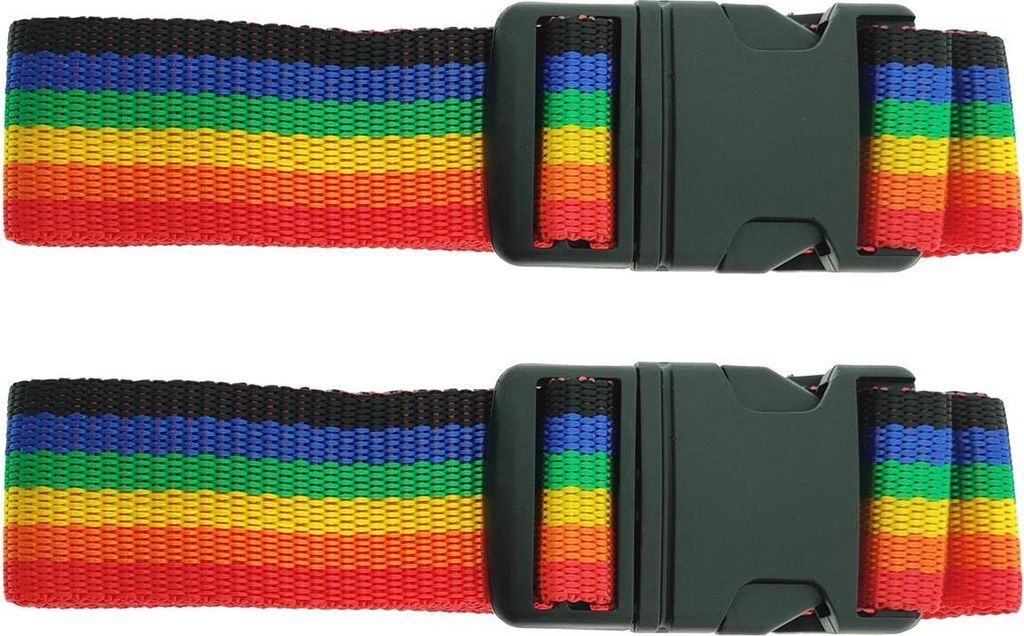 Robuste Koffergurte: Sichern Sie Ihr Gepäck auf Reisen – 2x bunte Bänder, 1830 mm lang, strapazierfähig