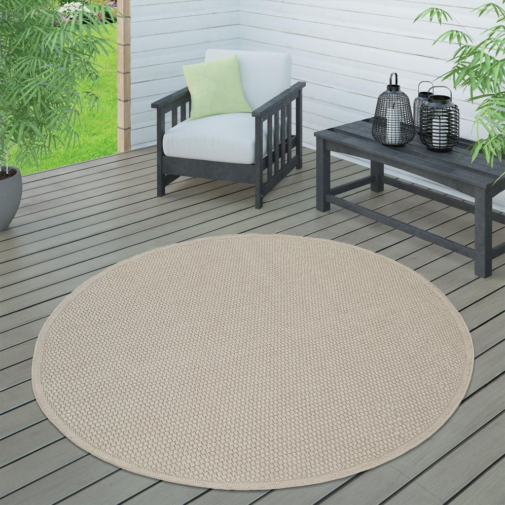 Outdoor Teppich wetterfest Garten & Terrasse flachgewebt Produktbild 