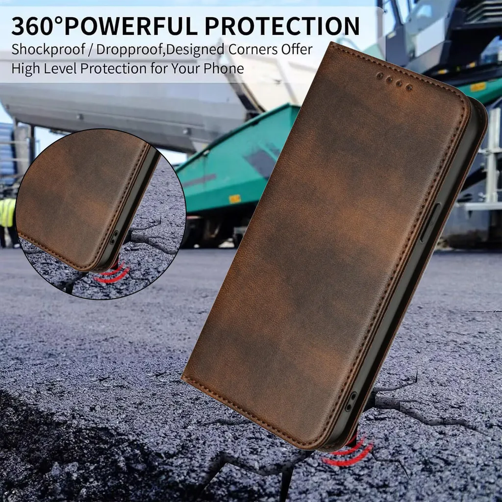 Cover Portafoglio ZTE Blade A56 - RFID Blocking & Stand Magnetico - 8