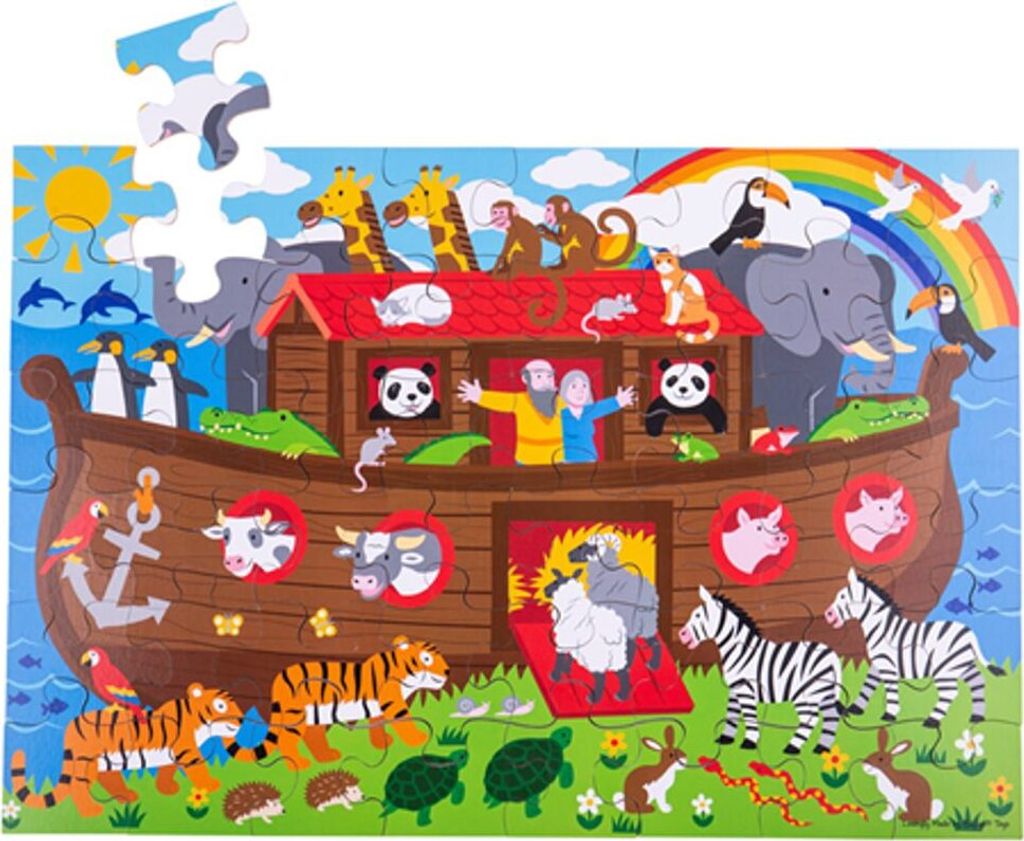 Bigjigs Toys Arche Noah Bodenpuzzle 48 Teile