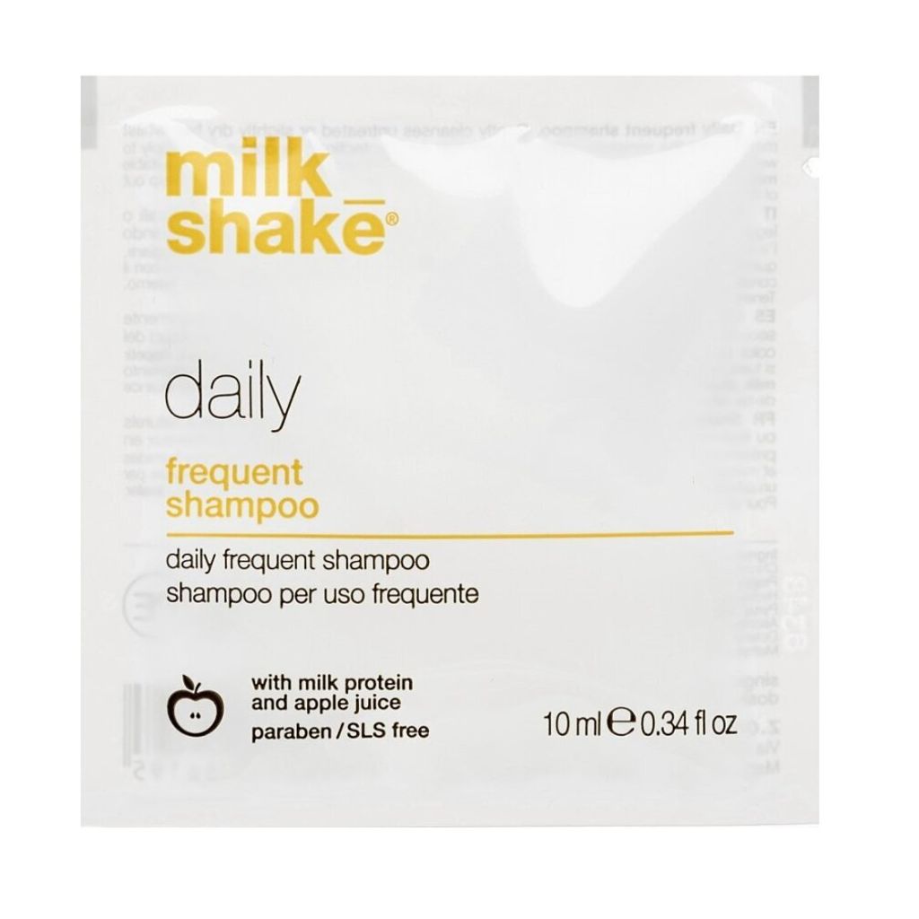 Milk Shake Daily Frequent Shampoo 10 ml, parabenfreie Formel, spendet Feuchtigkeit und schützt das Haar, tägliche Anwendung, sanfte Pflege, um na...
