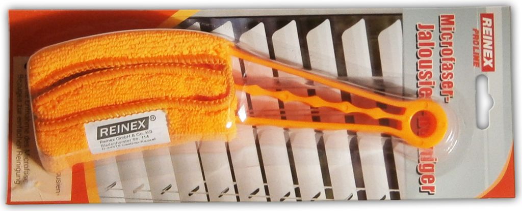 Microfaser JALOUSIEN-REINIGER Rolladenputzer Jalousienreiniger Lamellen waschbar (Orange)
