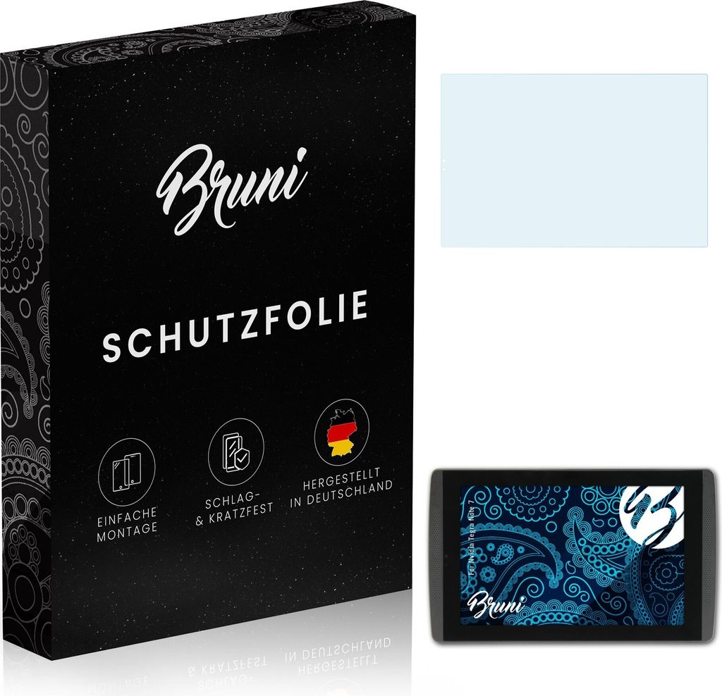 Bruni Basics-Clear 2x Schutzfolie kompatibel mit Nvidia Tegra Note 7 Folie