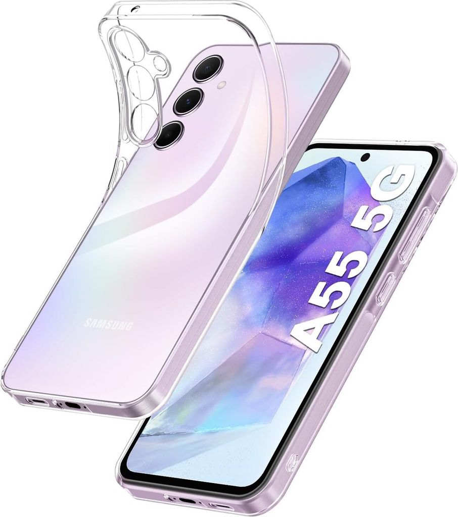 Hülle für Samsung Galaxy A55 Dünn Crystal Transparent Soft TPU Case Schutzhülle