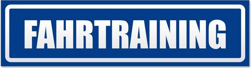 Kiwistar Fahrtraining invertiert Magnetschild Schild magnetisch - 45cm Verkehrsblau - Magnetfolie für Auto PKW Kfz