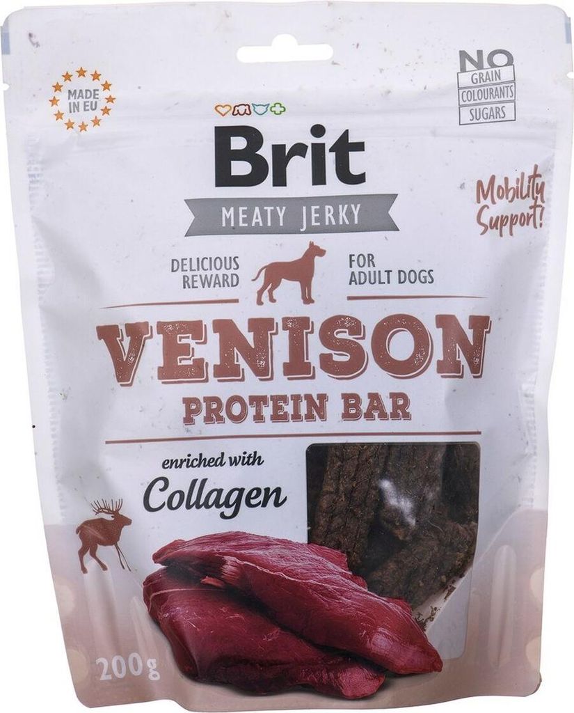 BRIT Meaty Jerky Venison Protein - Leckerli für Hunde - 200 g