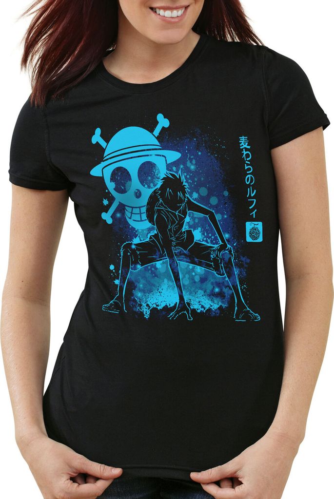 style3 Pirate Piece Madness Damen T-Shirt one anime piece japanisch, Größe:2XL