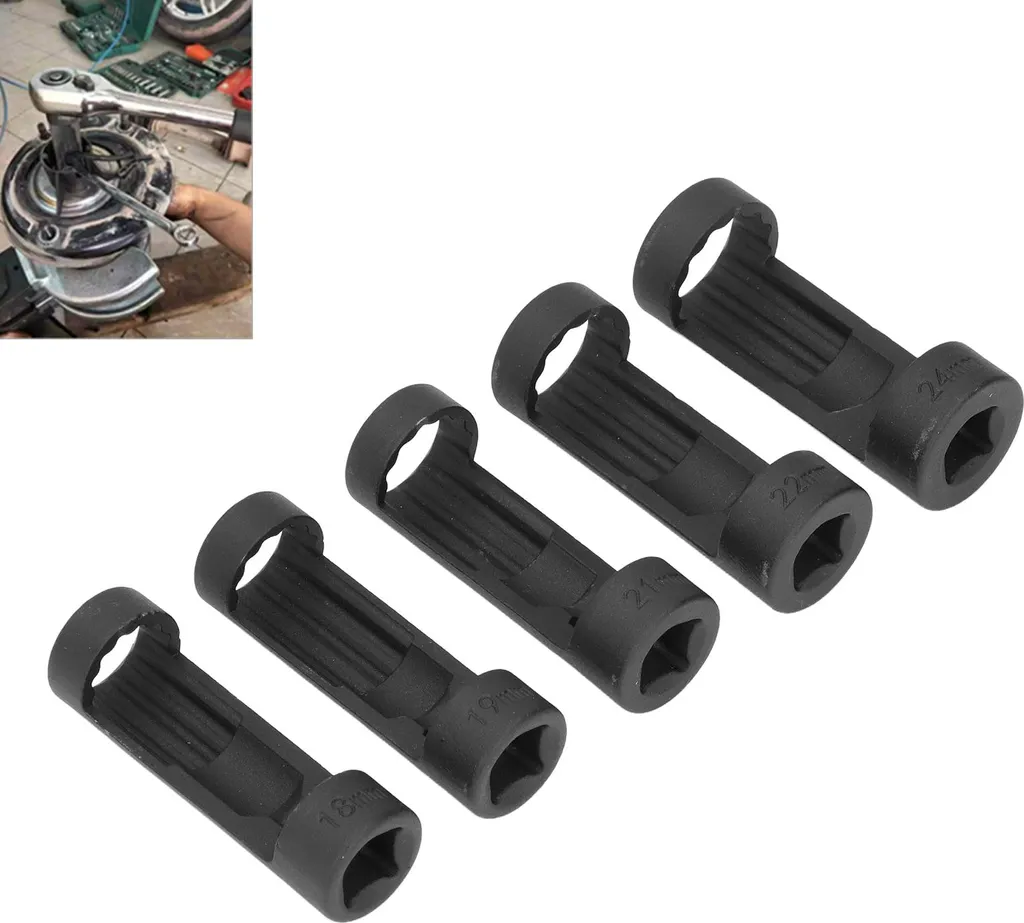 Jeu de 5 douilles pour écrous de jambe de suspension 1/2" 18-24 mm