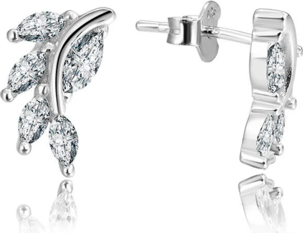 Créoles argentées AGUP1183 : Boucles d'oreilles pendantes chic femme