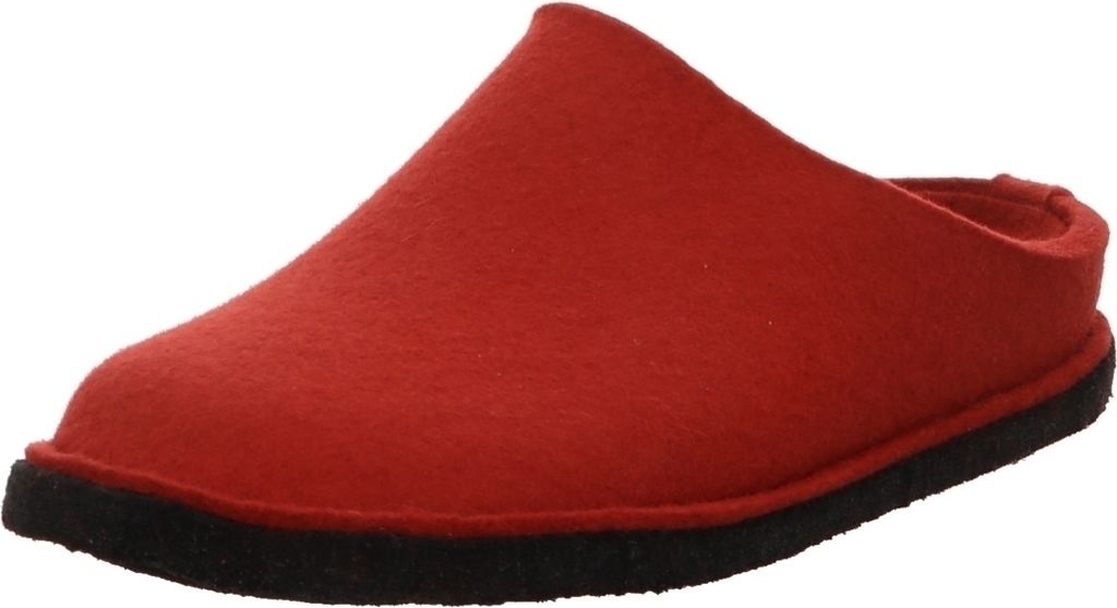 HAFLINGER Flair Soft Pantoffeln 100% reiner Wollfilz, Eingearbeitetes Fußbett, Filzsohle mit Latexbeschichtung