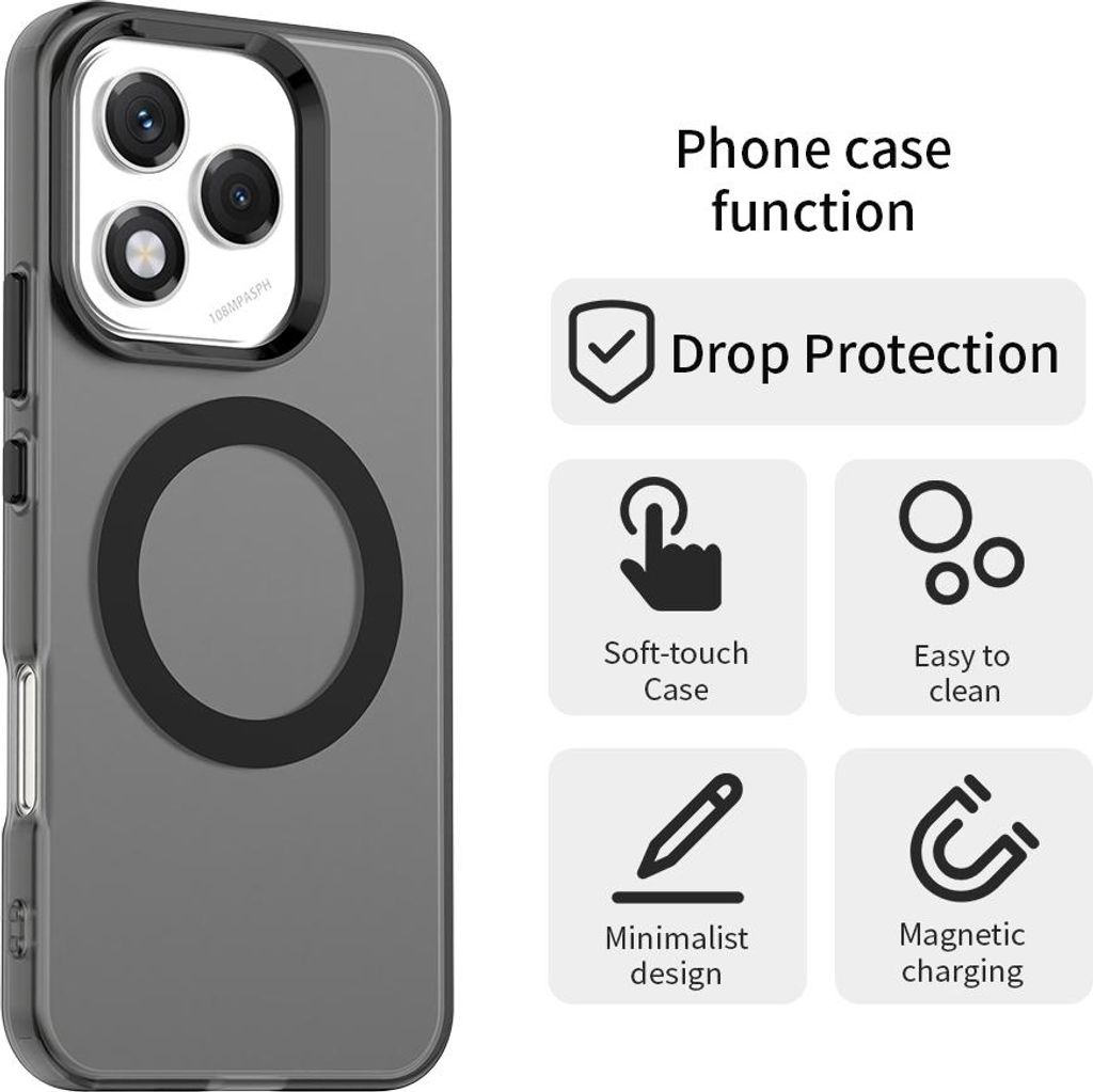 Custodia In Pelle PU Per HONOR 90 Lite 5G (6.7'') – Cover Protettiva Con Fibra Di Carbonio, Viola Scuro
