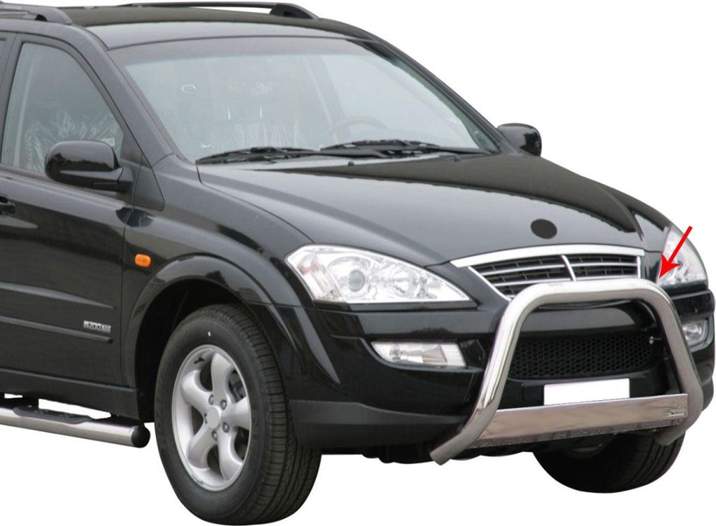Frontbügel Frontschutzbügel für Ssangyong Kyron 2007-2014 ø63mm Stahl Silber