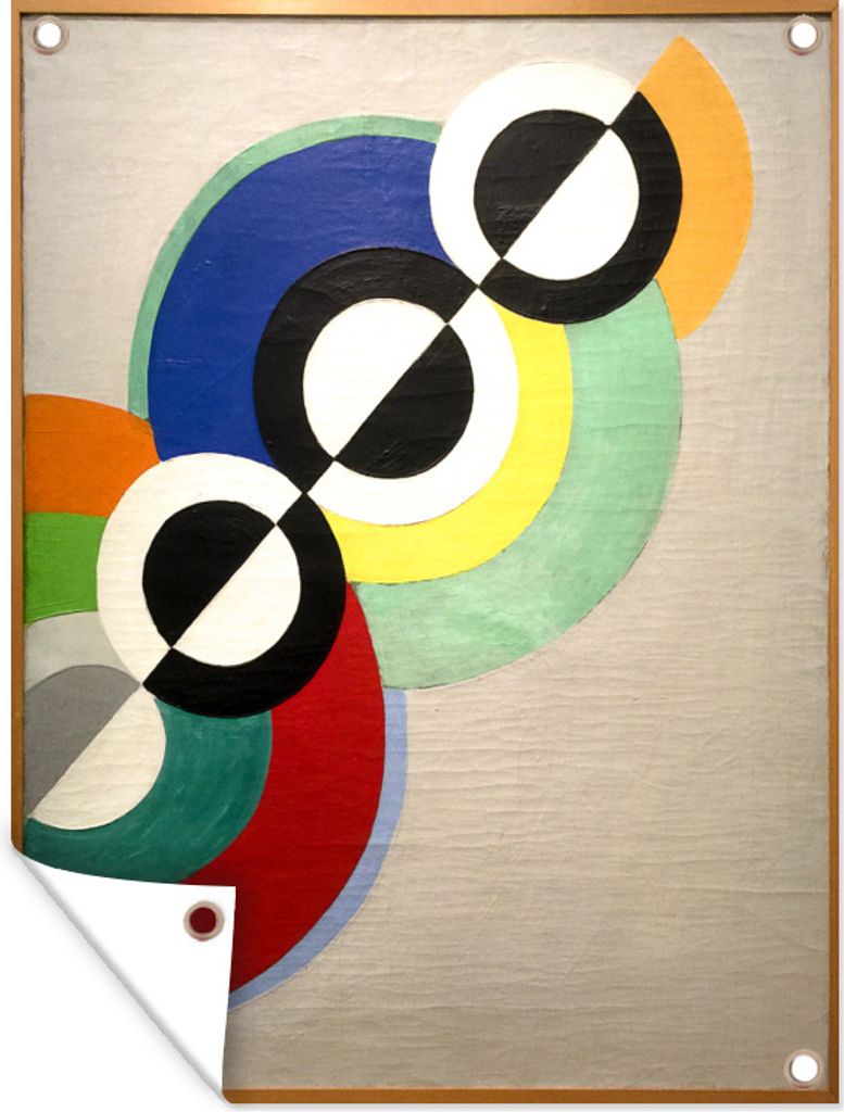 MuchoWow 30x40 cm Outdoor-Poster Gartendeko Sichtschutz Garten Poster für den Garten Rythmes - Gemälde von Robert Delaunay