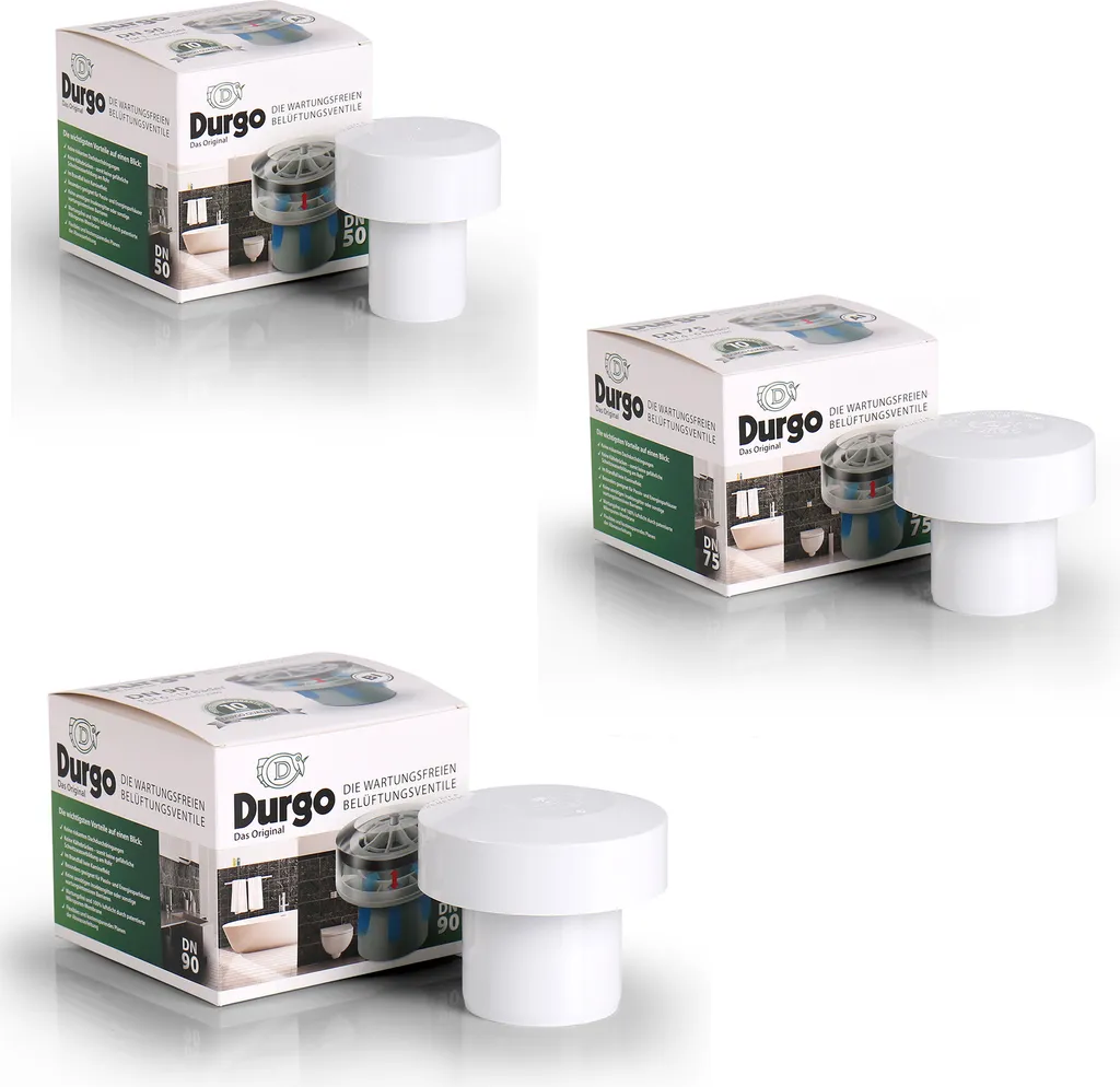 Vanne d'aération Durgo DN 50 HT avec capot polystyrène isolant robuste - 16
