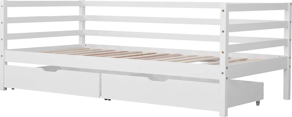 Petit espace : Lit banquette JULES 90x190 avec tiroirs pour tout ranger