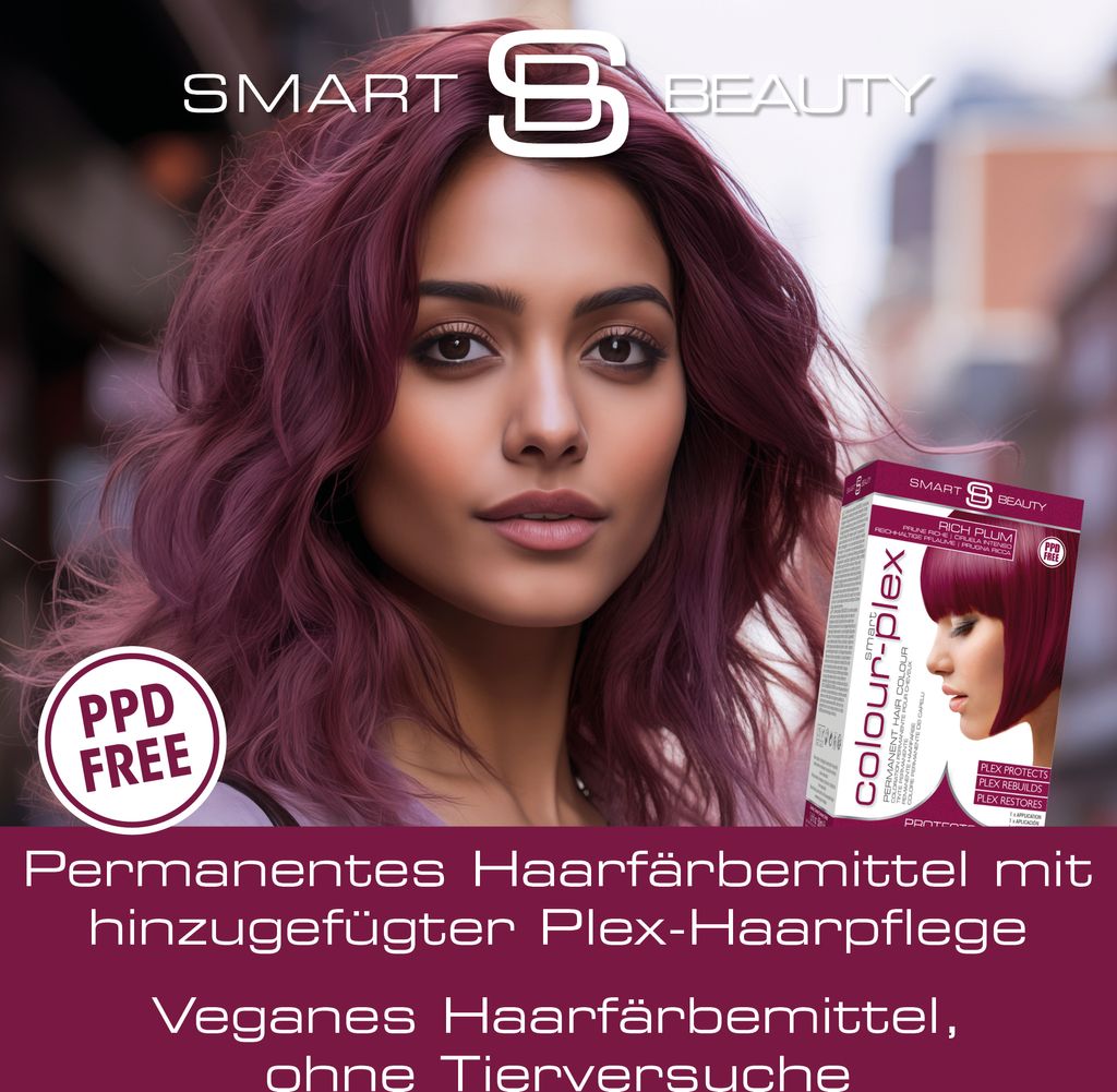 Smart Beauty Pflaumenblau permanentes Haarfärbemittel mit Produktbild 2