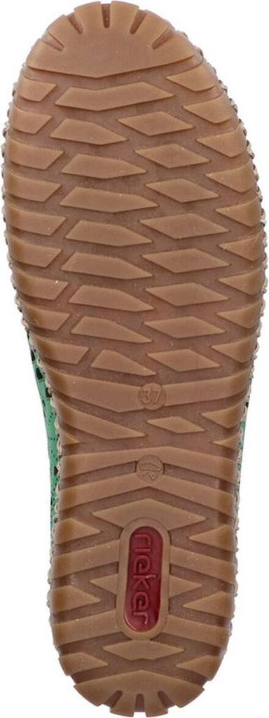Rieker Damen Slipper Leder Mokassin Grün M2852