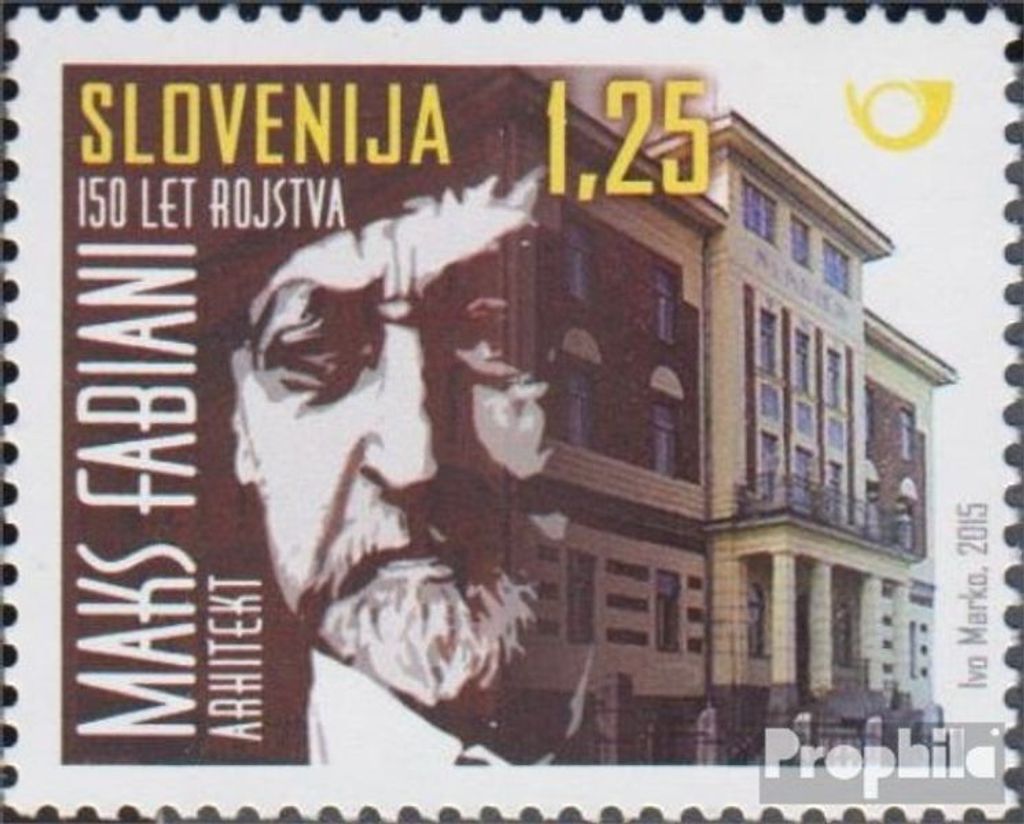 Briefmarken Slowenien 2015 Mi 1131 (kompl.Ausg.) postfrisch Max Fabiani