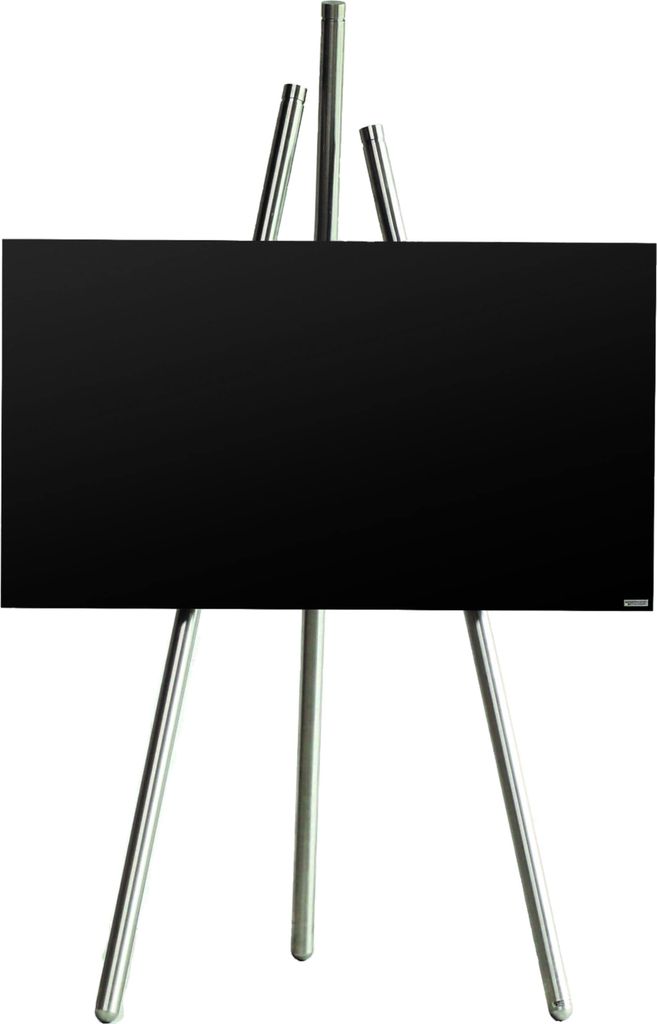 Wissmann Designer TV-Halter tripod art 130-ST Edelstahl mit max. Höhe 85cm