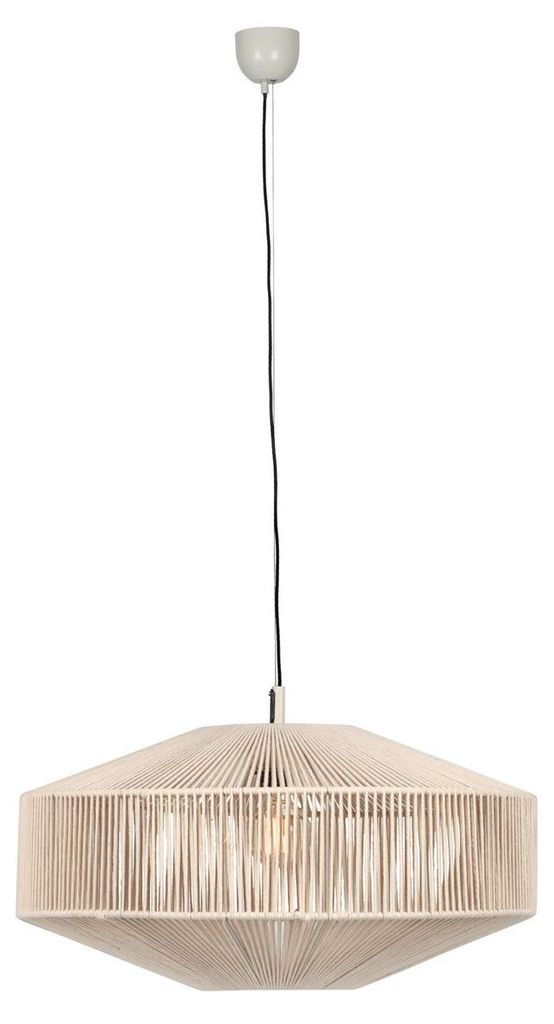 Trio Leuchten - Japandi Japandi Hängelampe I Pendellampe I Pendelleuchte braunes Seil 61cm - Svea I Wohnzimmer I Schlafzimmer - Rund - LED geeigne...