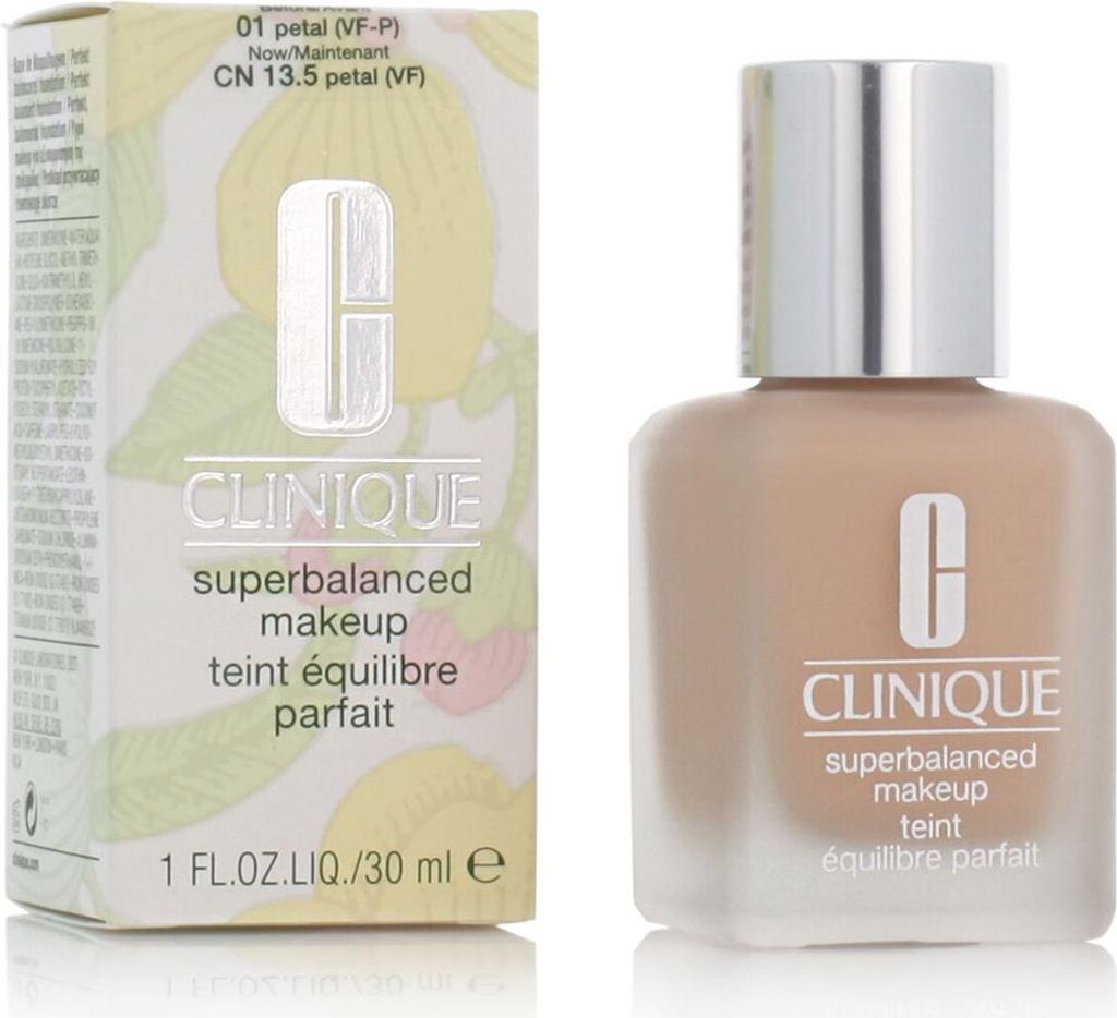 Clinique Superbalanced Makeup, Flasche, Mischhaut, ölige Haut, Feuchtigkeitsspendend, Glättend, Messe, Kühl, Petal