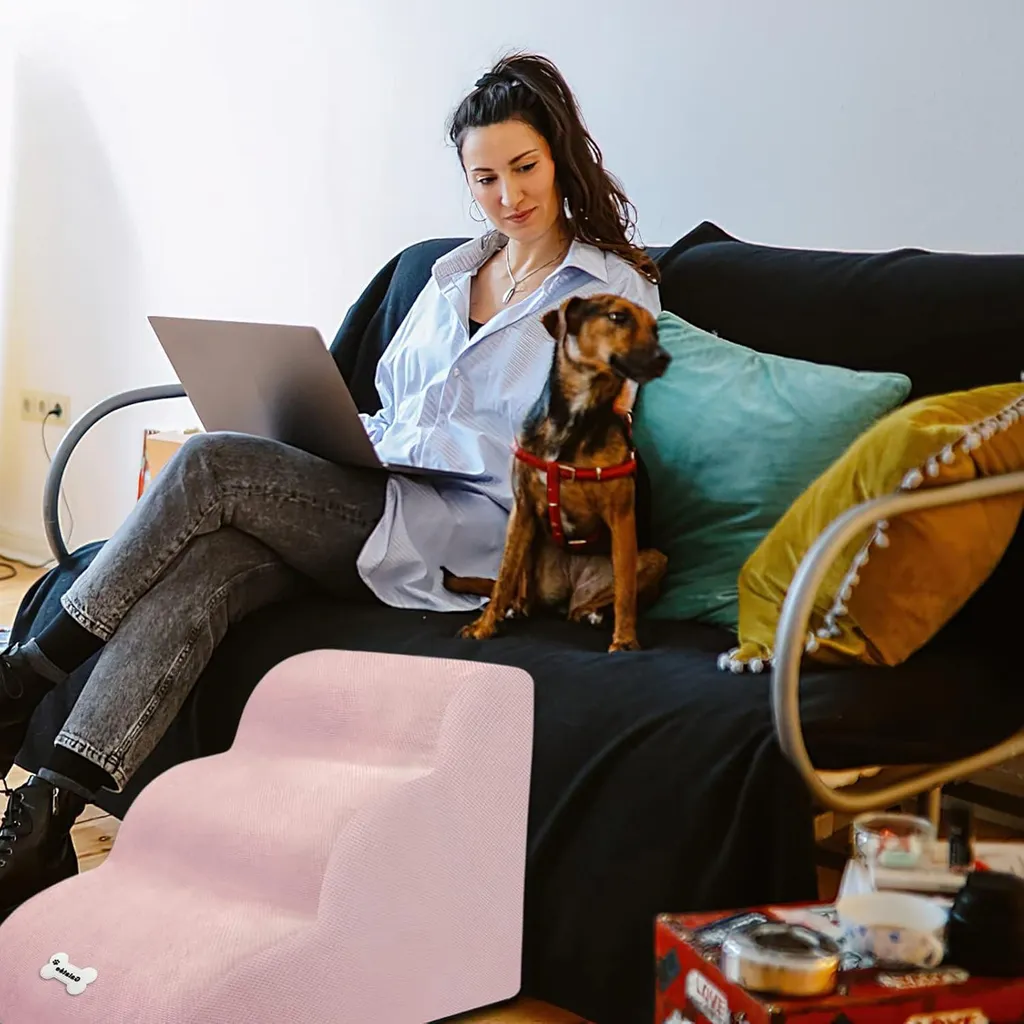 Échelle animaux avec housse amovible et étapes douces spécial canapé