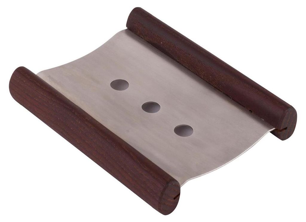 Redecker Seifenunterlage, Thermoholz/Edelstahl, ovale Stäbe