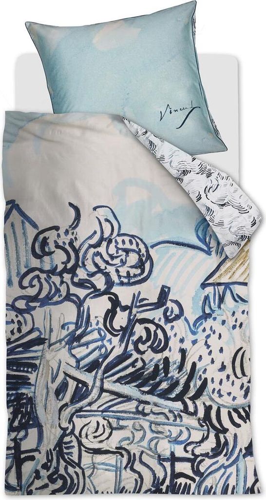 Beddinghouse van Gogh Mako-Satin-Bettwäsche-Garnitur Vieux Produktbild 