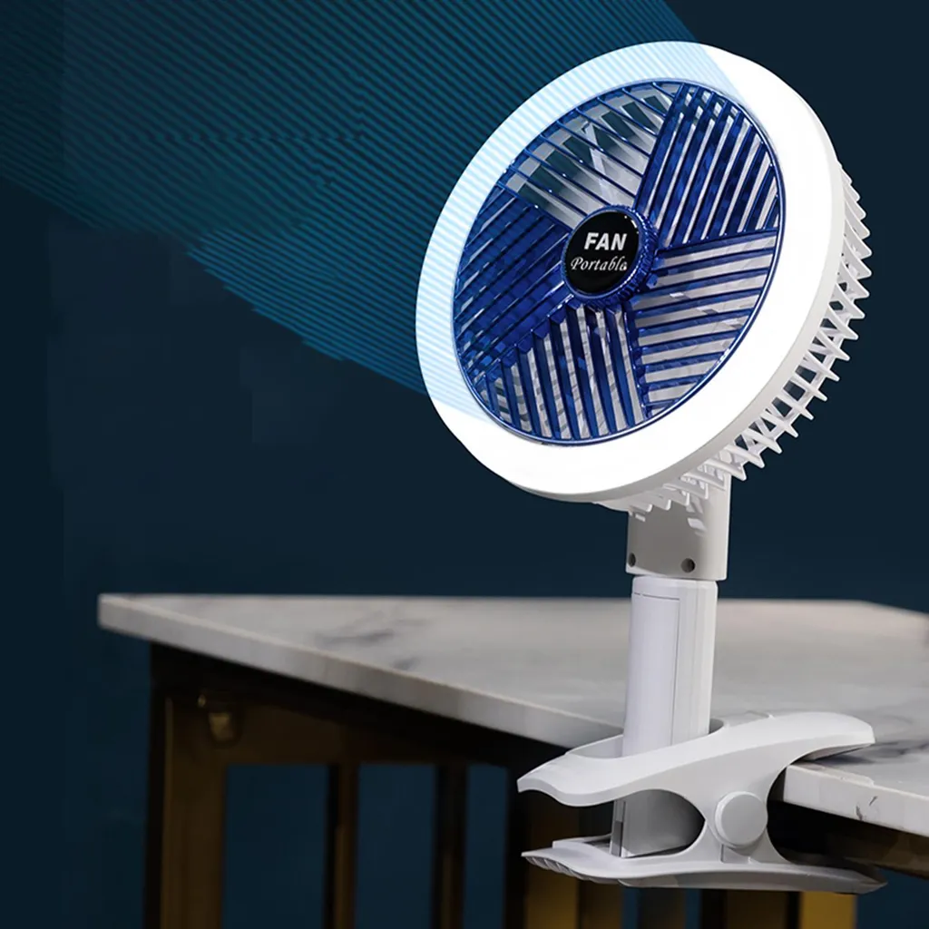 Ventilateur électrique multifonction USB-C portable à clip 4 vitesses - 9