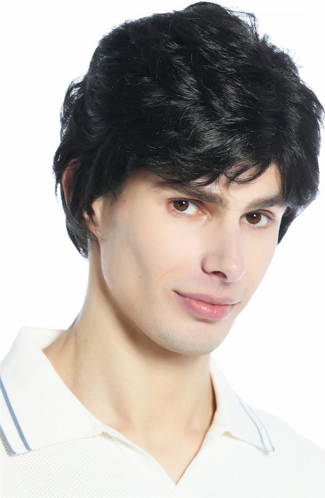 WIG ME UP Perücke kurz leicht wellig Schwarzbraun DW1335-2 Produktbild 