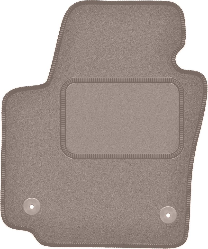 Fahrerfußmatte Velours beige passend für Seat Altea XL (08.2008-2015, Minivan) – mit Befestigungen – passgenau