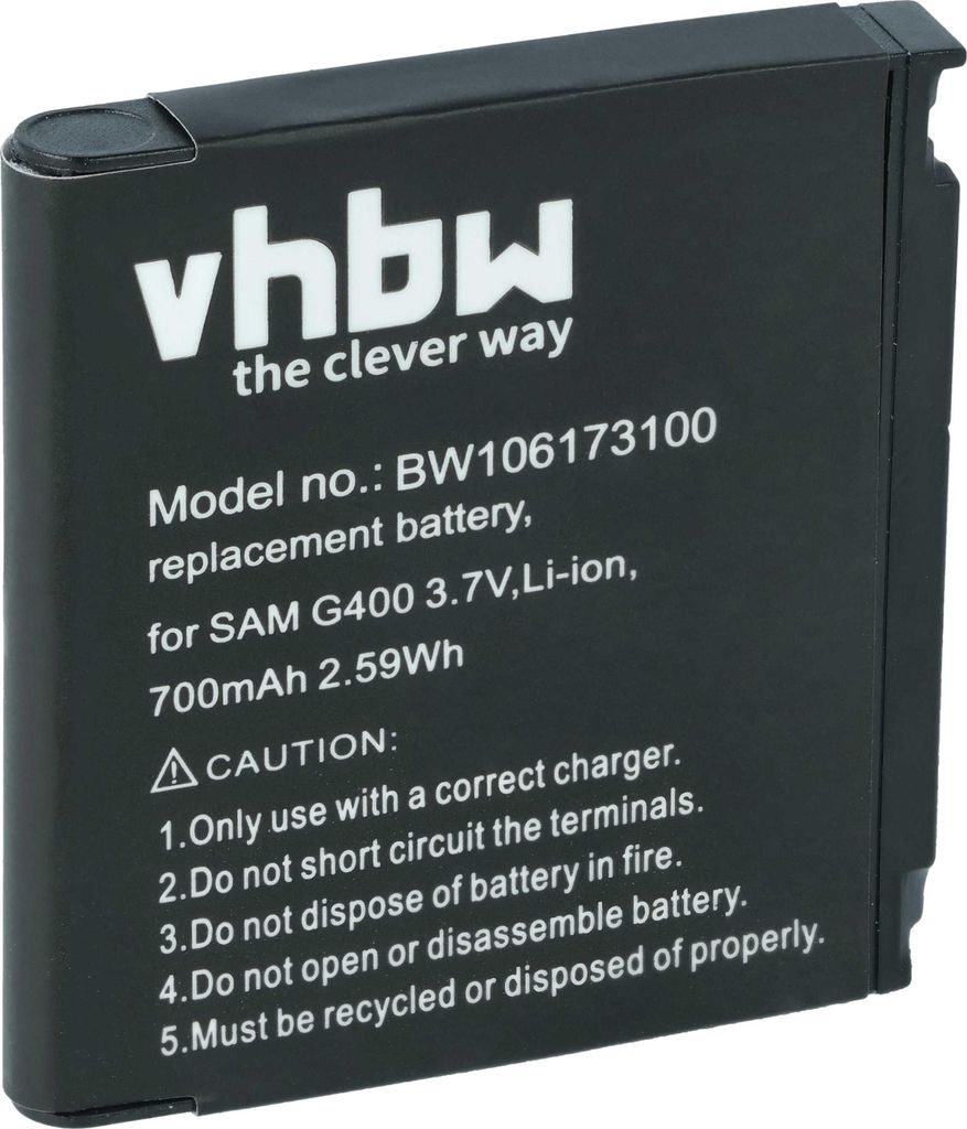 vhbw Akku Ersatz für Samsung AB533640AU, AB533640AE für Handy Smartphone Telefon (700 mAh, 3,7 V, Li-Ion)