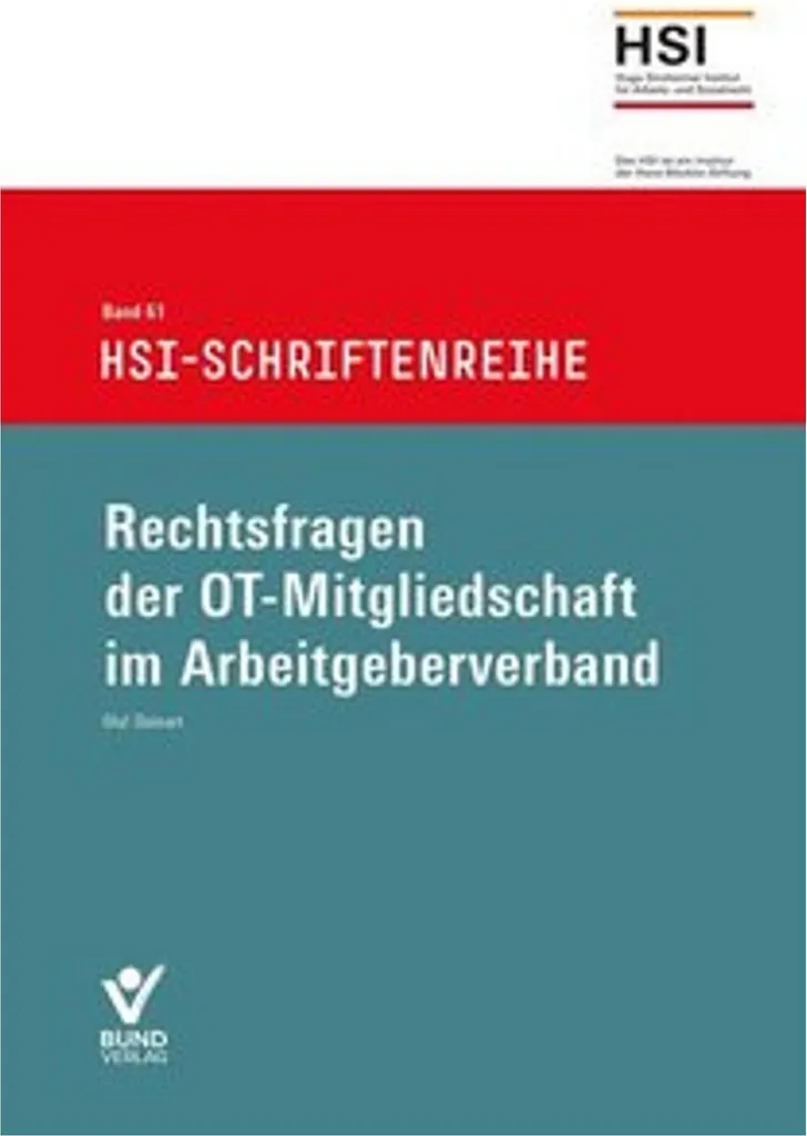 Rechtsfragen der OT-Mitgliedschaft im Arbeitgeberverband : Guide Juridique