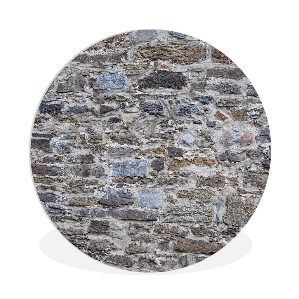 MuchoWow Rundes Wandbild - Runde Bilder Felsbrocken - Vintage - Wand Ø 90 cm Kreis Wanddekoration Kunststoff - Wandkreis - Wandschmuck - Wand-Kr...