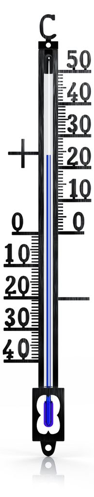 A thermometer with Celsius markings.