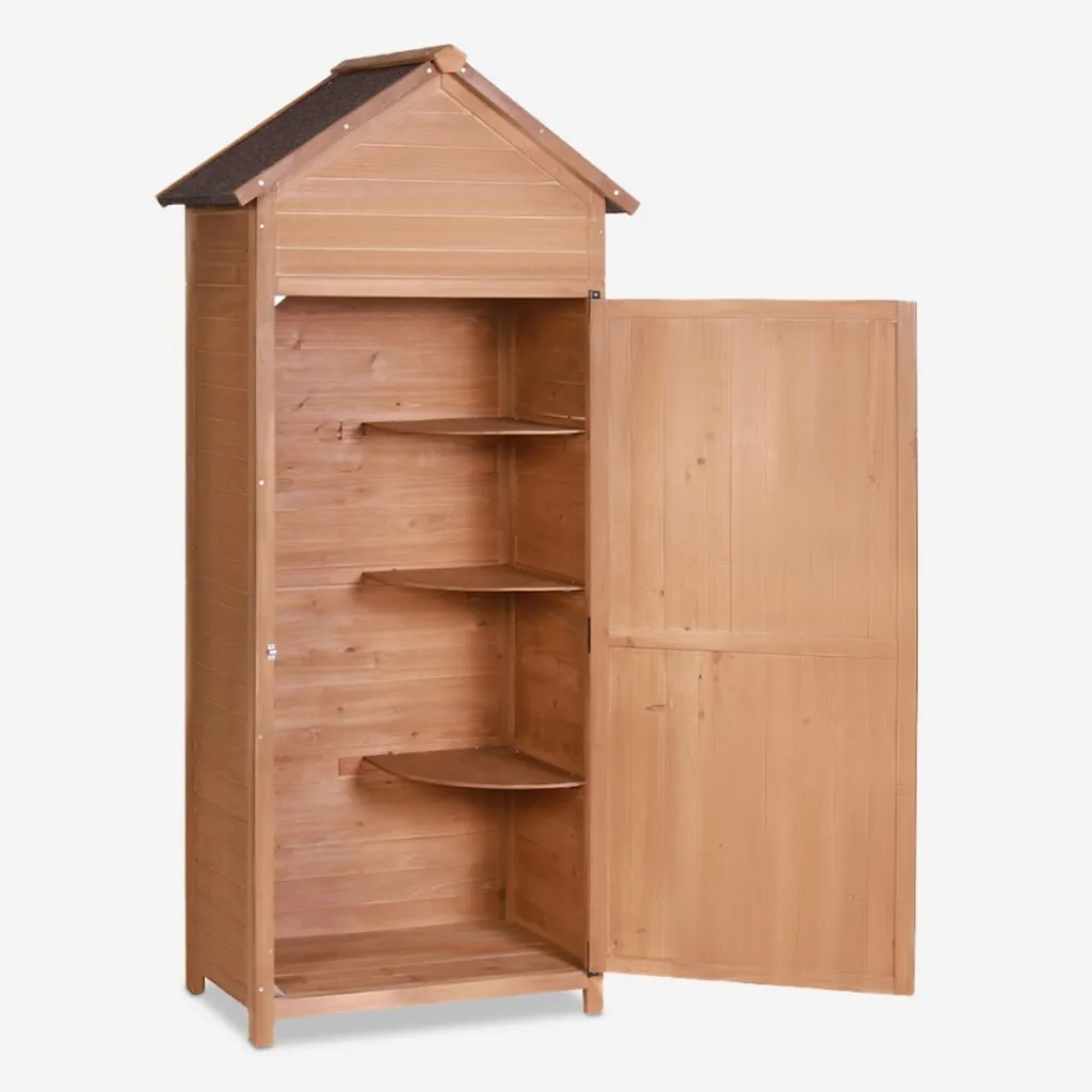 Abri de jardin à outils Scoter avec 3 étagères intérieures en bois
