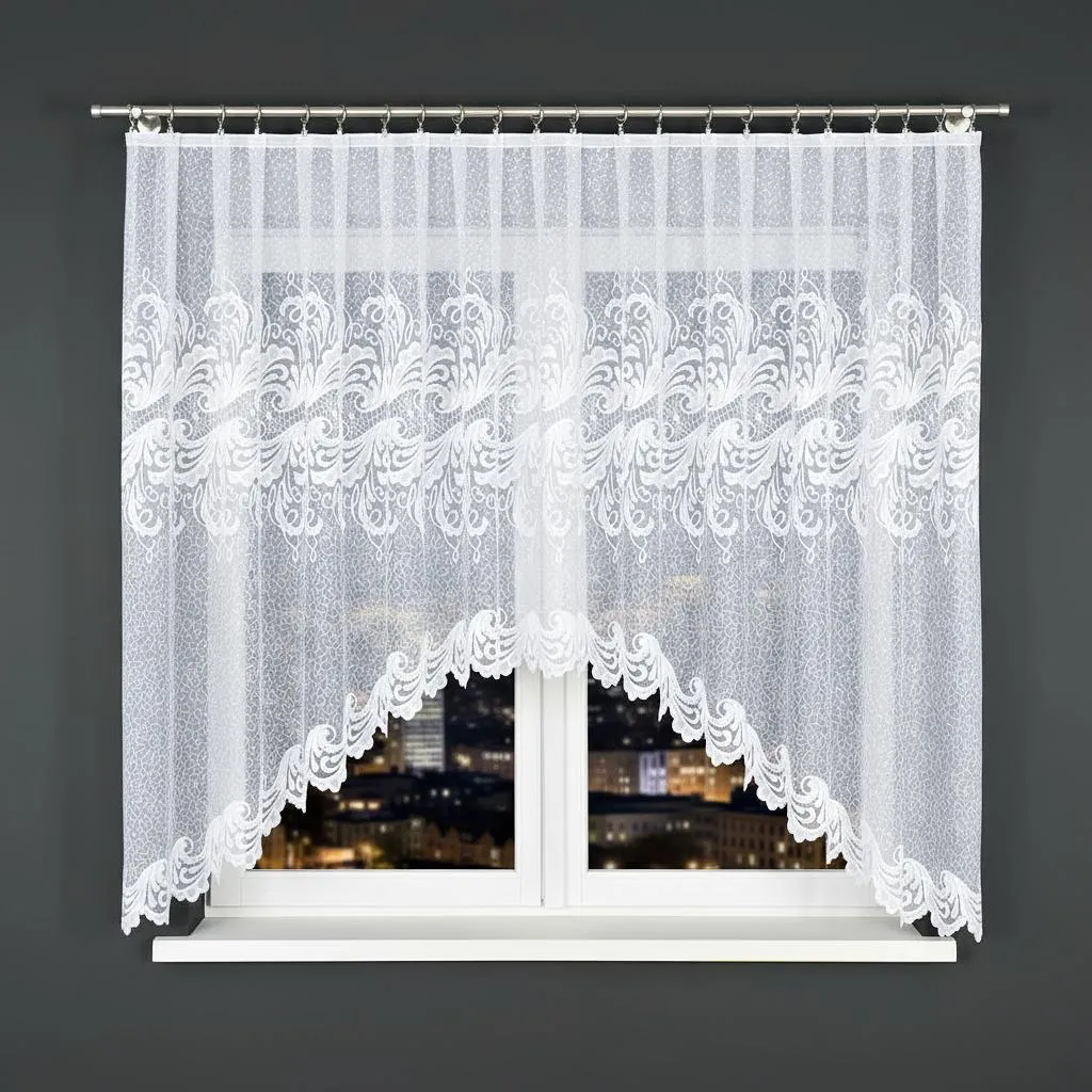 Tenda decorativa ad arco corta infradito IWONA 160 bianca 300x160 cm MyBestHome