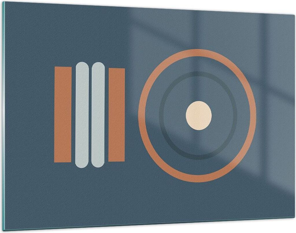 Bilder auf glas - Einteilig - Abstrakt modern Muster - 120x80cm - Glasbilder - Wandbilder - Bilder - zum Aufhängen bereit - Wanddekoration aus Gla...