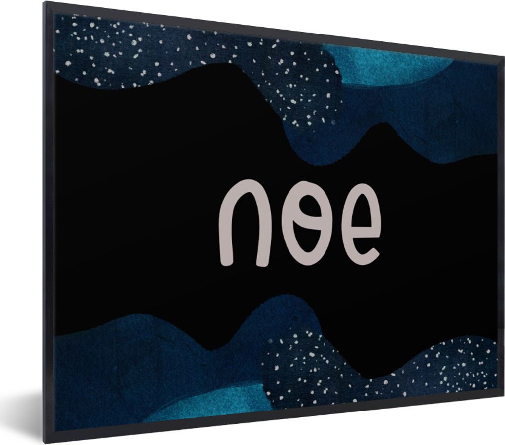 MuchoWow Gerahmtes Poster Noe - Pastell - Mädchen 40x30 cm - Poster mit Schwarzem Bilderrahmen Wandposter Rahmen Foto Bilder - Kunstposter - Wan...