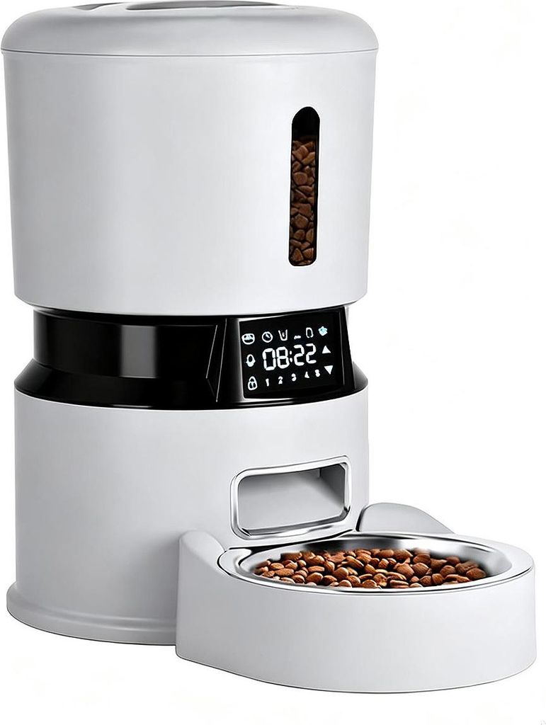 Intelligenter Futterautomat katze 4L, Automatisch, Timer, Portionierung, Stromausfallschutz