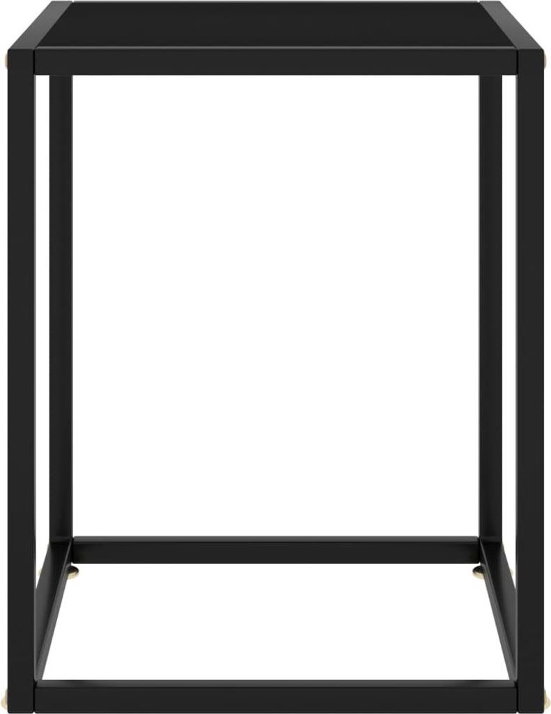 konferenční stolek vidaXL černý s černým sklem 40x40x50 cm Obrázek produktu 